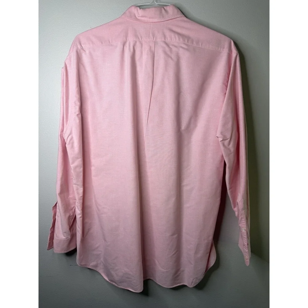 POLO RALPH LAUREN  mens classic fit long sleeve button up shirt pink size XL